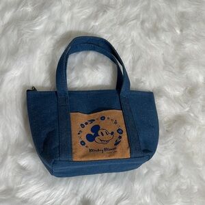 Blue and Tan Mickey Mouse lunch bag